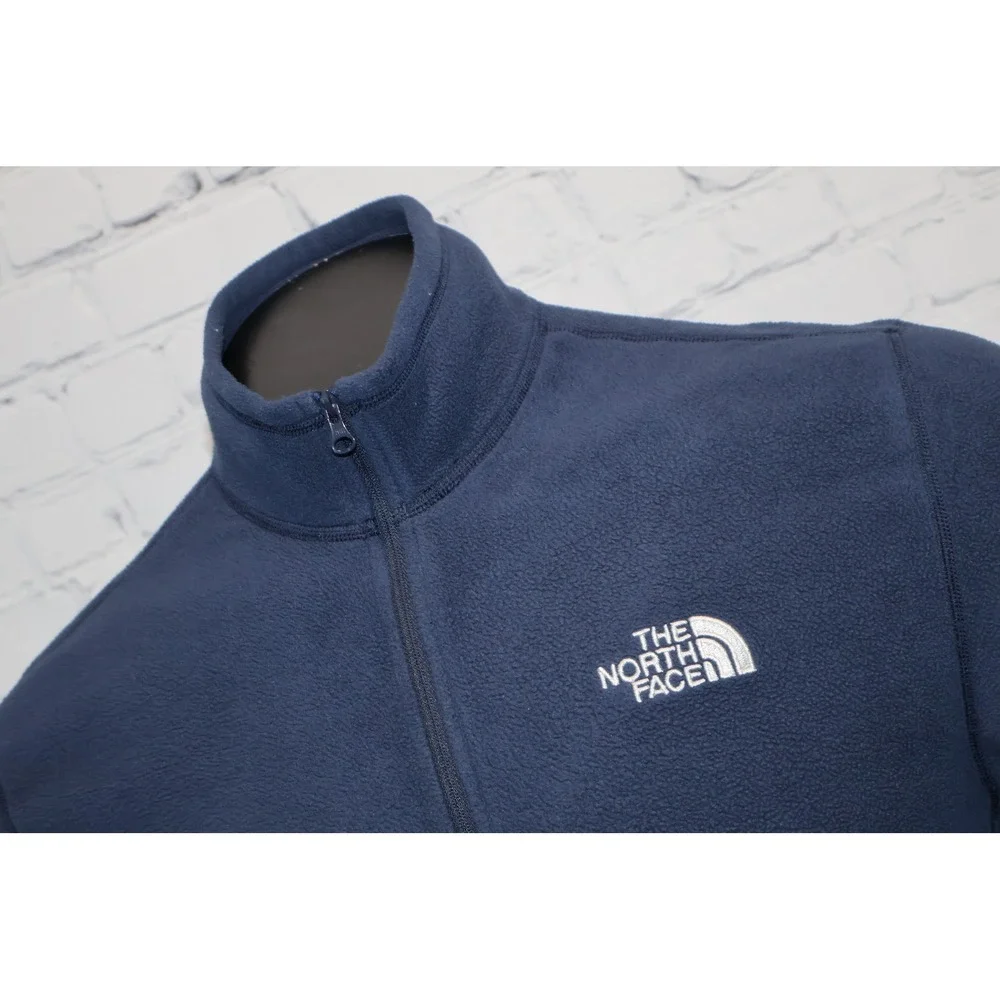 The North Face Pullover Shirt Mens Medium Navy Blue 1/4 Zip Fleece Performance